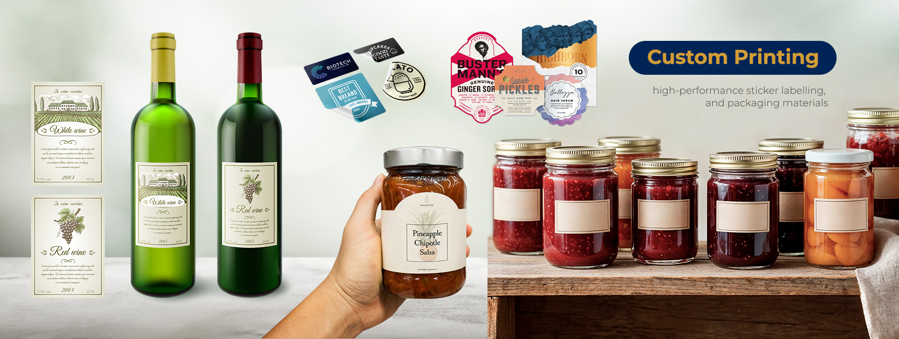 AXIS custom sticker labels and flexible packaging
