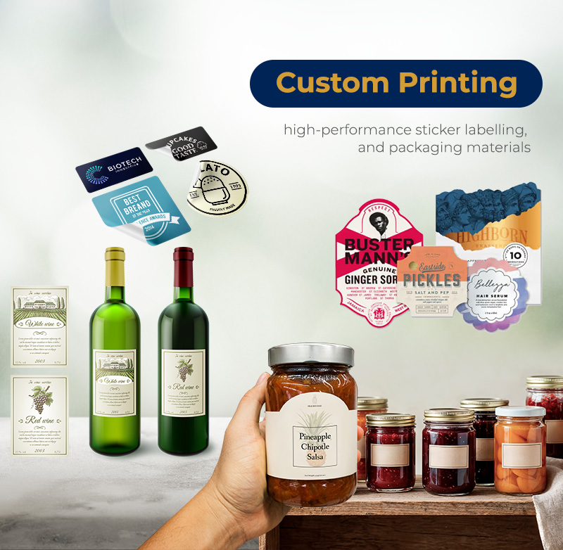 AXIS sticker labels and packaging materials